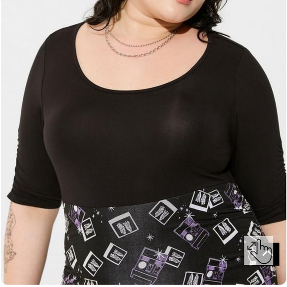 Beetlejuice Super Soft Shirring Dress Torrid - Picture 6 of 6